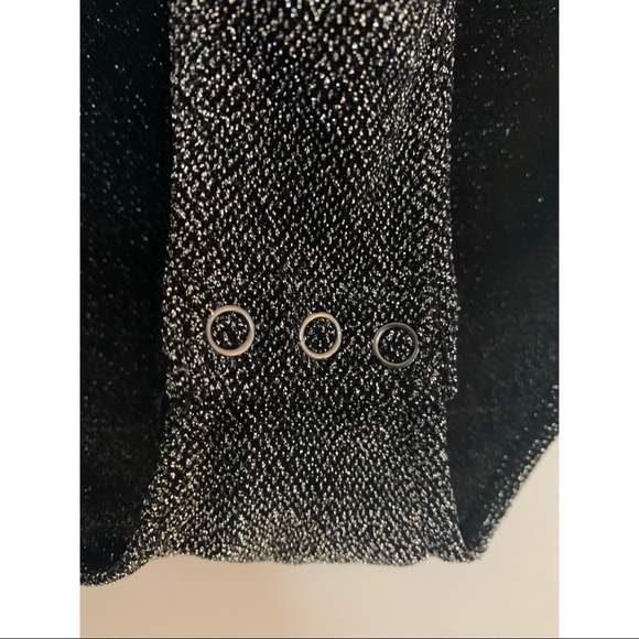 Divided H&M silver sparkle long sleeved body suit L - Picture 3 of 4